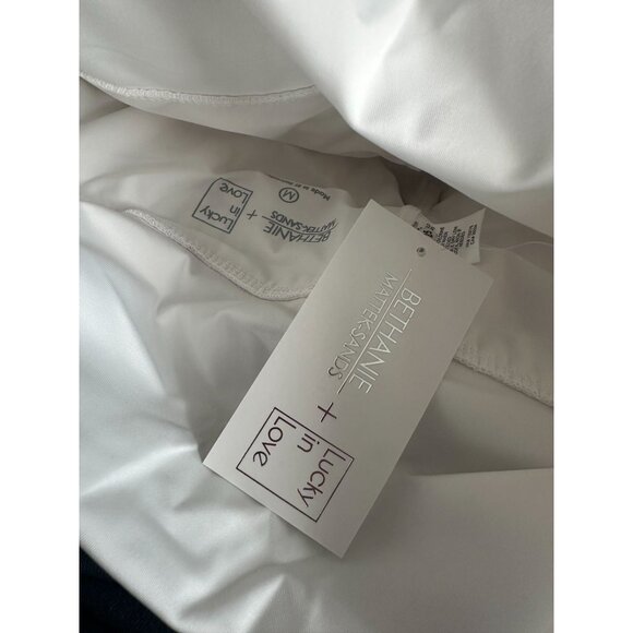LUCKY IN LOVE X Bethanie Mattek Sands Court Worn White Tiered Skort Sz M NEW - Picture 8 of 9